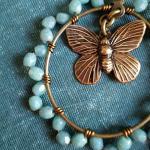 Butterfly Hoops In Turquoise