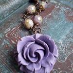 Purple Rose Summer Necklace